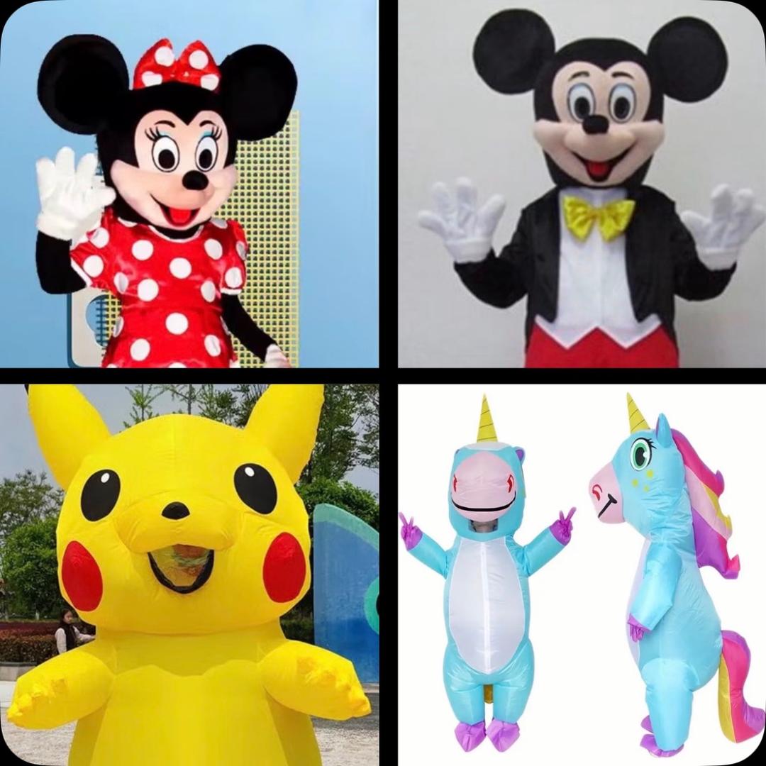 Mikke/Minnie-inspirert tegneseriefigur – maskotkostyme til leie i Oslo (generelt)