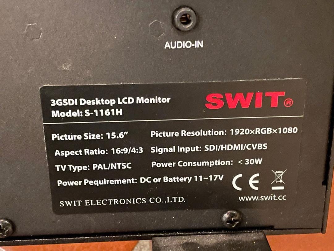 Monitor 15.6" ca. 40cm Regimonitor SWIT, bilde 4 av 6