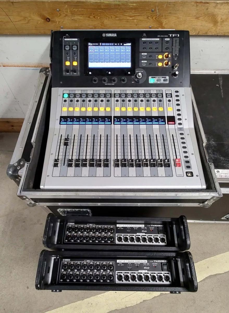 PA Yamaha TF1 & 1 stk. Tio1608 Stage box, bilde 2 av 5
