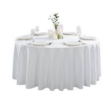 Runde duker i hvit polyester 260cm, bilde 2 av 2