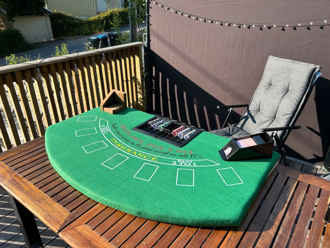 Blackjack bordplate med tilbehør