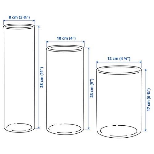 Cylindervaser - sett a 3, kr 100 pr sett, bilde 2 av 2