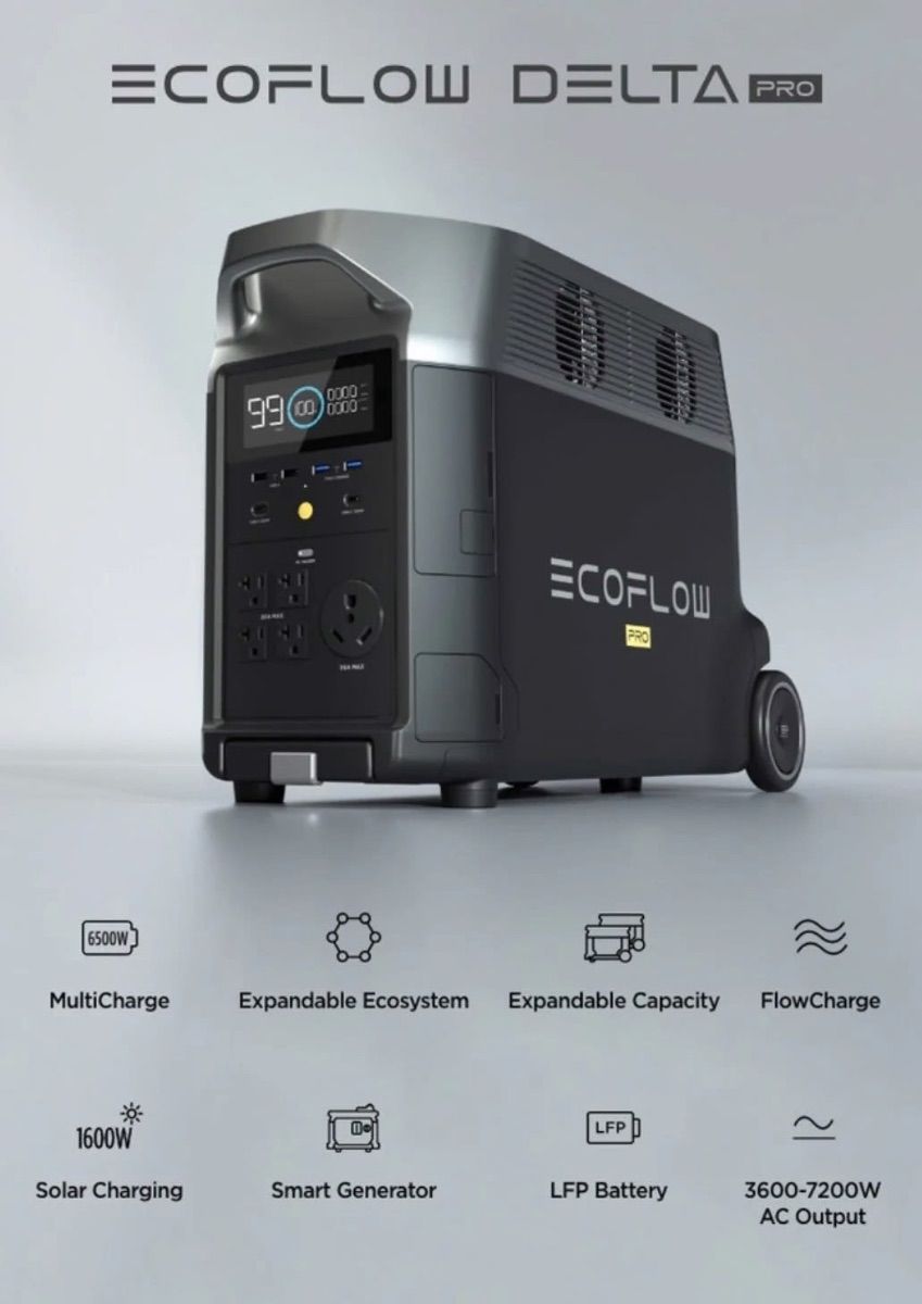 Ecoflow Delta Pro 3600 Watt, max, river, smart, aggregat power bank til leie i Oslo (generelt)