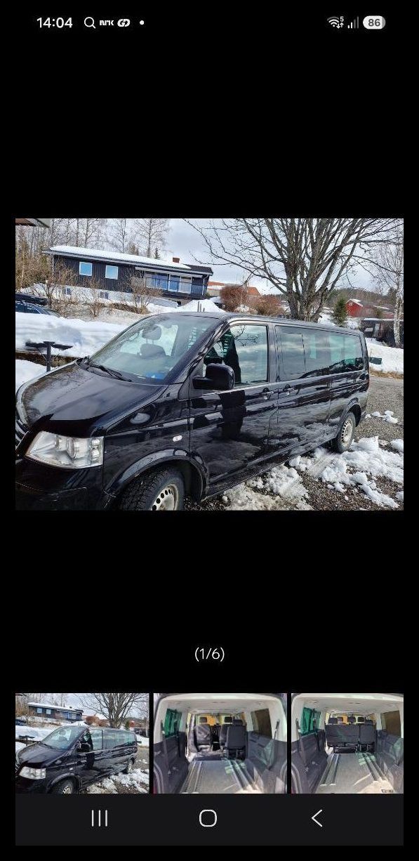 Varebil Caravelle 5 seter til leie i Oslo (generelt)
