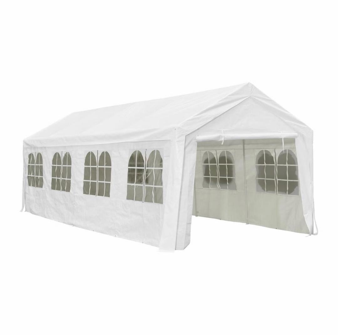 Hvitt partytelt med vinduer 3x8m- utleie, bilde 3 av 7