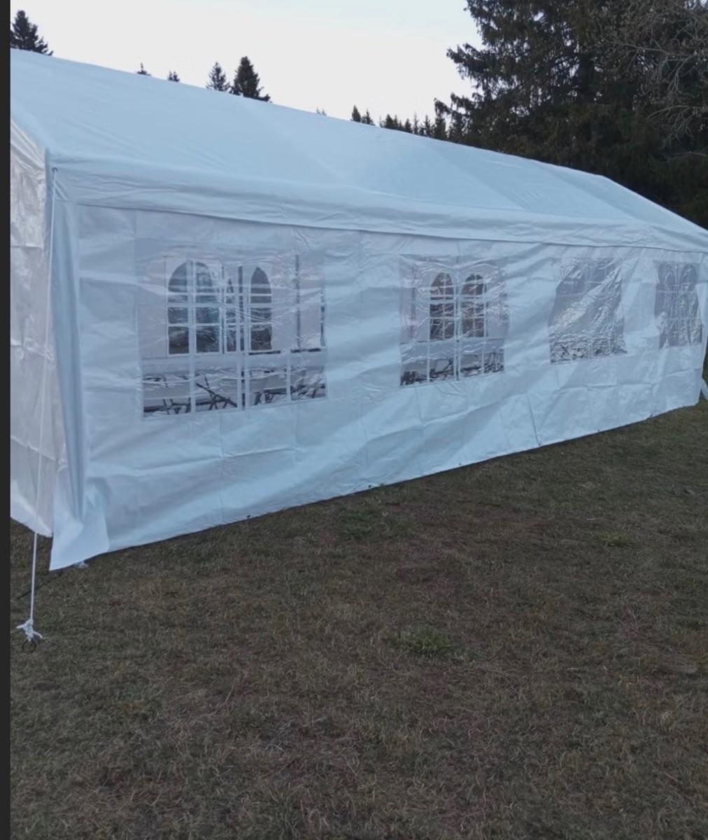 Hvitt partytelt med vinduer 3x8m- utleie, bilde 7 av 7
