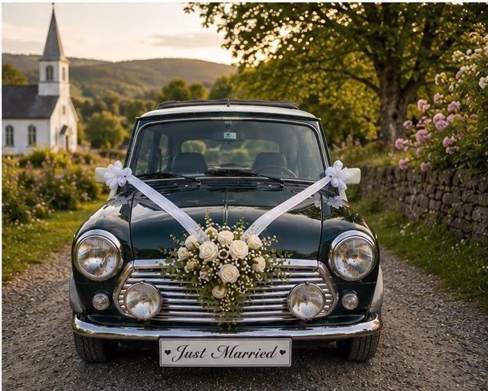 Mini Cooper bil til leie til bryllup / spesielle anledninger / reklame e.l., bilde 3 av 8