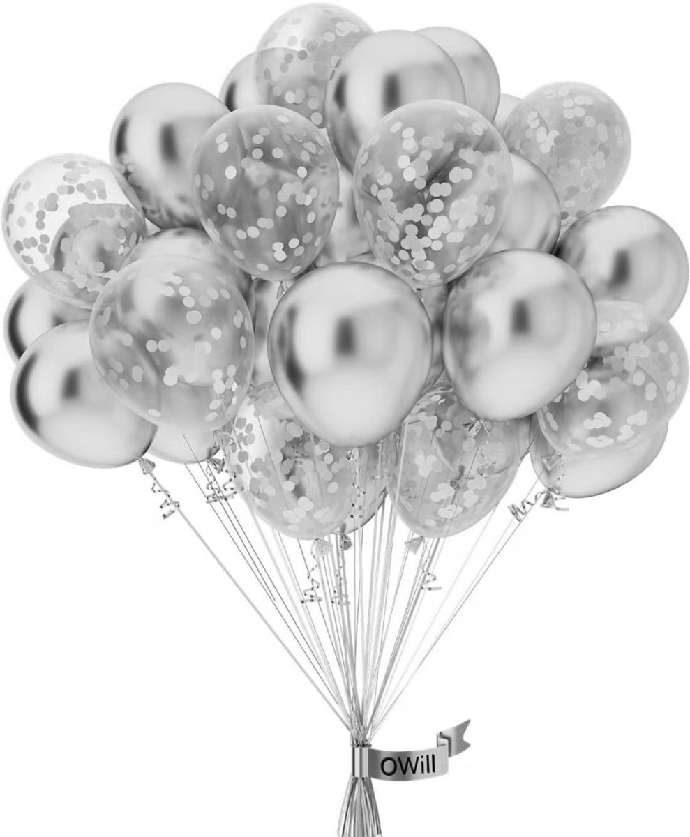 Gull og sølv ballonger, bilde 2 av 3
