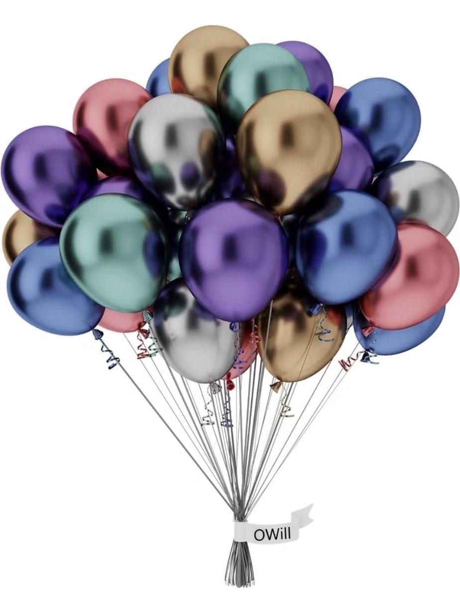 Gull og sølv ballonger, bilde 3 av 3